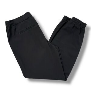 Trouve Black Dress Crepe Joggers w/ Pockets & Elastic Cuffs